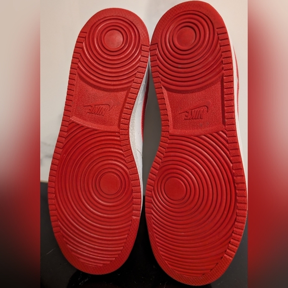 Nike Court Vision Low White & Red Sneakers Size 12 Like New MSRP $95 - Picture 8 of 9